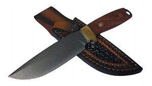 Bardzo ostry , piękny nóż z ozdobną pochwą 